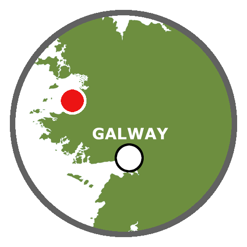 West of Ireland Connemara Ireland Map