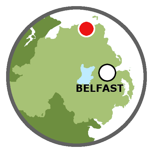 Antrim Glens & Coastline Ireland Map